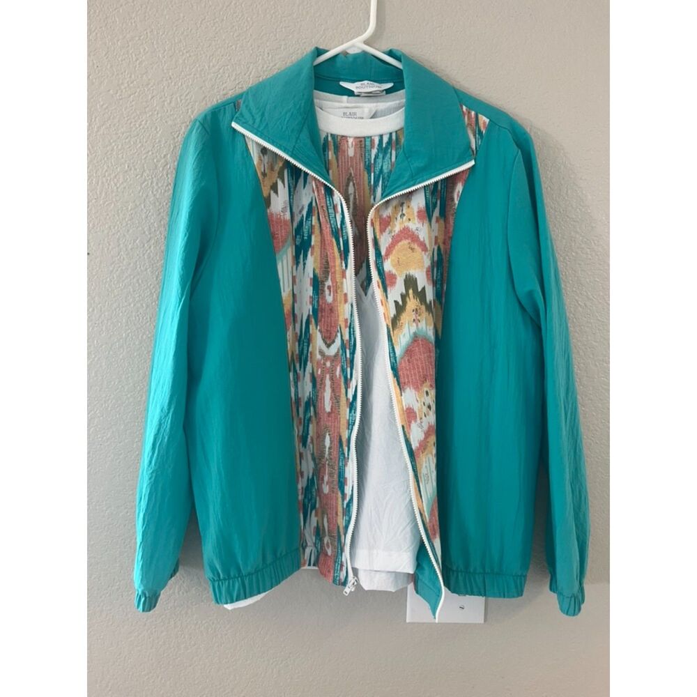 80s Vintage Blair Boutique Windbreaker w. Original Matching Tee Womens Large EUC
